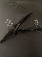Sadyaska 1000TC Botanique Titanium Grey Egyptian Cotton Set 1 Pcs Bedsheet