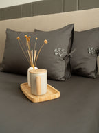 Sadyaska 1000TC Botanique Titanium Grey Egyptian Cotton Set 1 Pcs Bedsheet