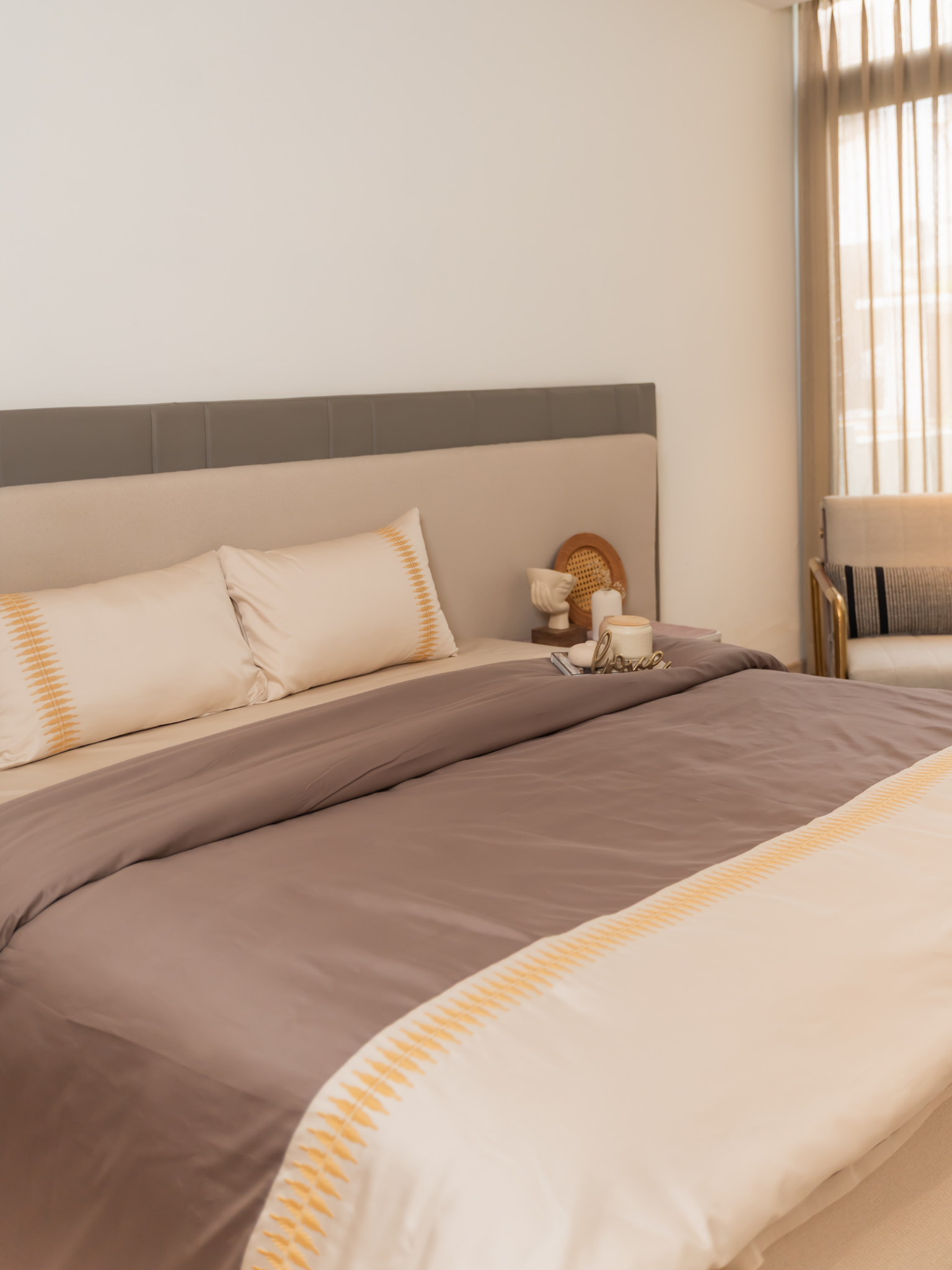 Sadyaska Stella Oats Beige Taupe Dreams 1 Pcs Duvet Cover