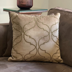 Sadyaska Decorative Moroccan Champagne Velvet 16x16 1 Pcs Cushion Cover
