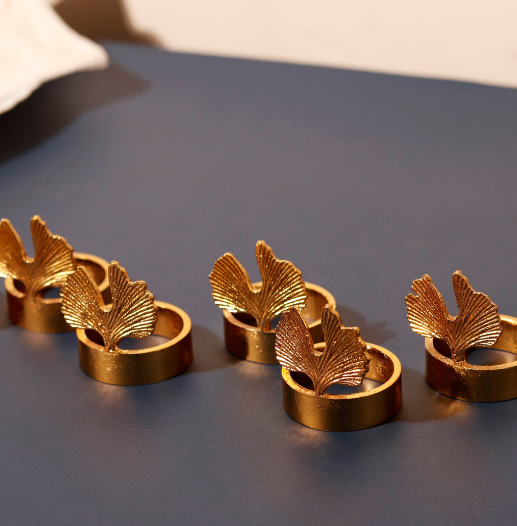 Sadyaska Gold Napkin Rings Set of Six 1 Pcs Product