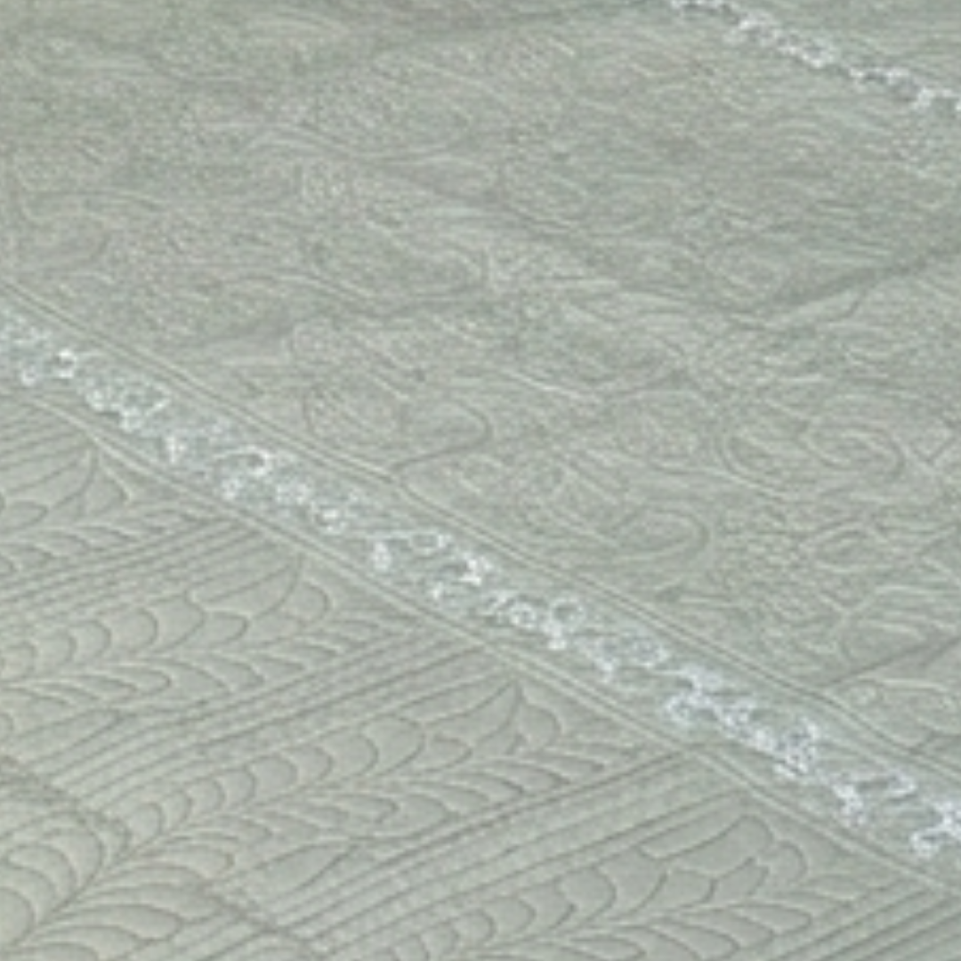TIMA Angel 5PC Bedcover | Sage Green & White Quilted Set