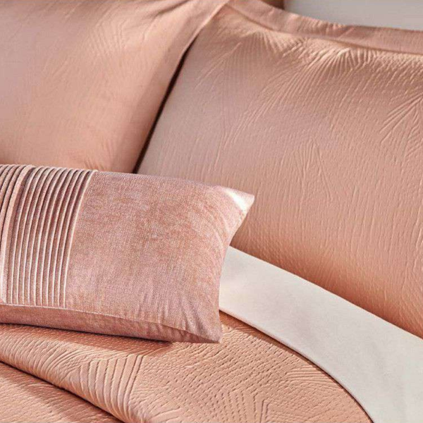 D'Decor Bedsuites Silquard Blush Luxury 6-Piece Bedding Gift Set | Premium Embroidered Duvet Cover & Double Bedsheet | KP44 Blush