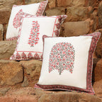 Sadyaska Floral Design Square Block Print Cotton 16"x16" Bedroom, Living Room, Patio s with Zippers… 1 Pcs Cushion Cover
