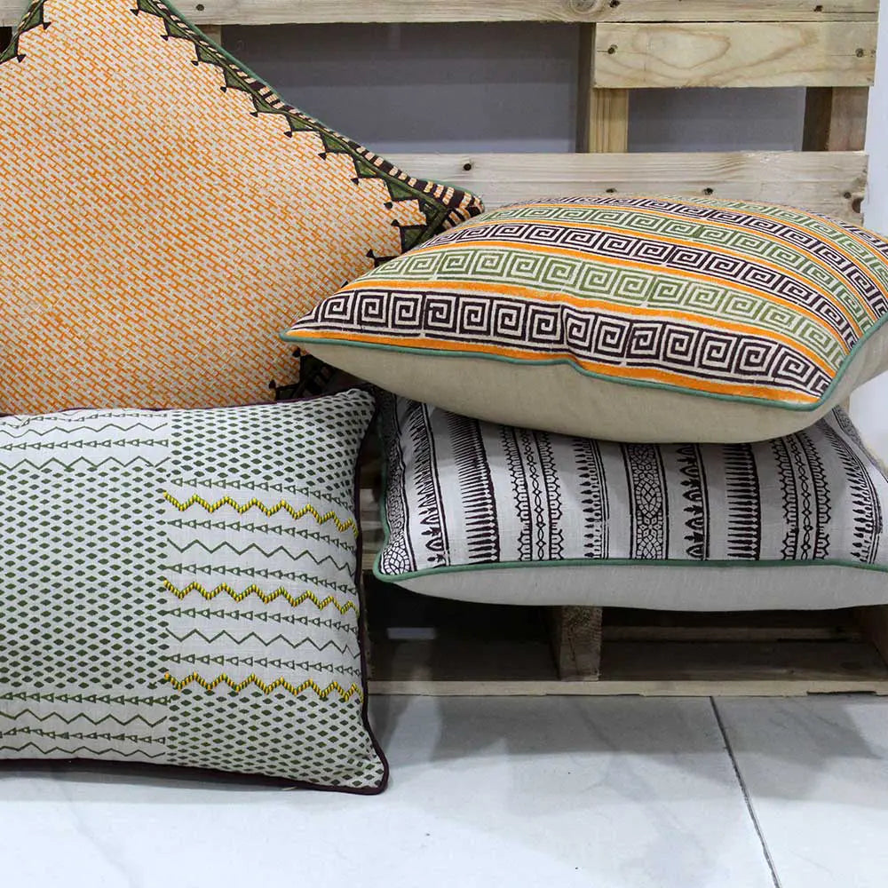 Sadyaska Printed Multi Color Cotton s Multi Color (16" X 16")… 1 Pcs Cushion Cover