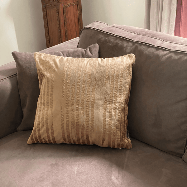 Sadyaska Decorative Sheen Camel Velvet 16x16 1 Pcs Cushion Cover