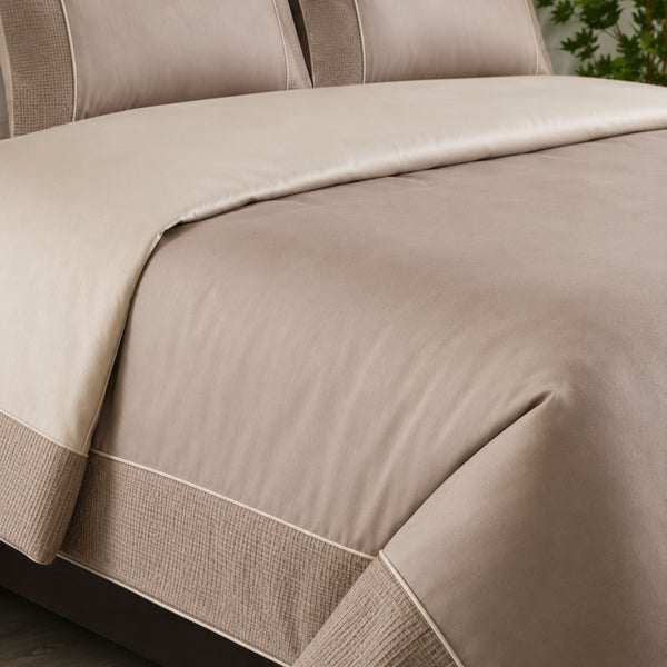 Anna Simona Claire Duvet-2 3 Pcs Bedsheet Set – 400 TC Cotton Satin | Sandstone