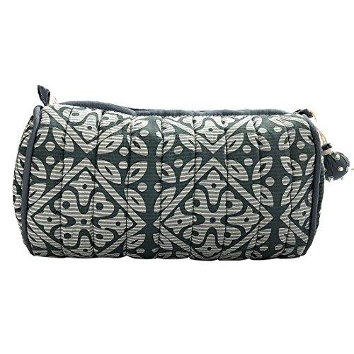 Sadyaska Grey Printed Cotton Medium Size ed Wedding Jewelry Pouch / Cosmetic / Make Up Case Multifunction Storage 1 Pcs Quilt