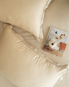 Sadyaska Champagne Tencel Set with Lace 1 Pcs Bedsheet