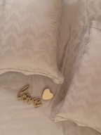 Sadyaska Twilight Silver Premium Tencel Jacquard Set with Lace 1 Pcs Bedsheet