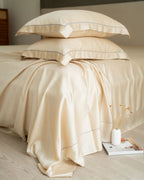 Sadyaska Champagne Tencel Set with Lace 1 Pcs Bedsheet
