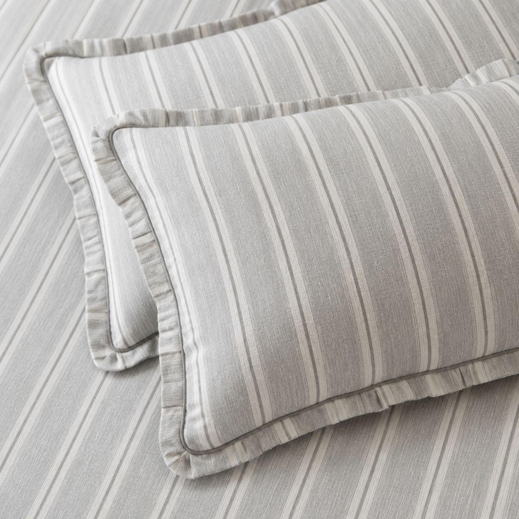 Anna Simona Audrey Grey & Silver Duvet Cover Set | Cotton Polyester | 4-Piece King Size Bedding Set