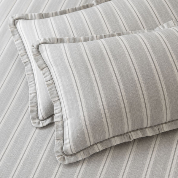 Anna Simona Audrey Grey & Silver Duvet Cover Set | Cotton Polyester | 4-Piece King Size Bedding Set