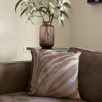 Sadyaska Decorative Wave Lilac Velvet 16x16 1 Pcs Cushion Cover