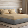 Sansaar by DDdecor Large Bedsheet Set with 2 Pillow Covers - Beadrow - Semolina - Embroidered - 1 Pc