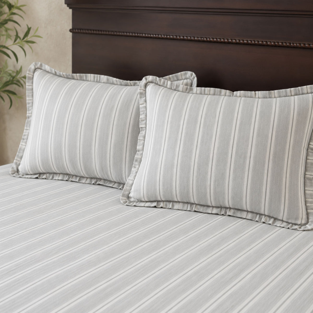 Anna Simona Audrey Grey & Silver Duvet Cover Set | Cotton Polyester | 4-Piece King Size Bedding Set