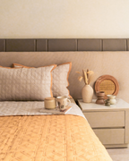 Sadyaska Quilted Honey Mustard and Ivory Arban Reversible 1 Pcs Bedspread