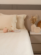 Sadyaska Vanilla Frost Premium Tencel Jacquard Set with Lace 1 Pcs Bedsheet