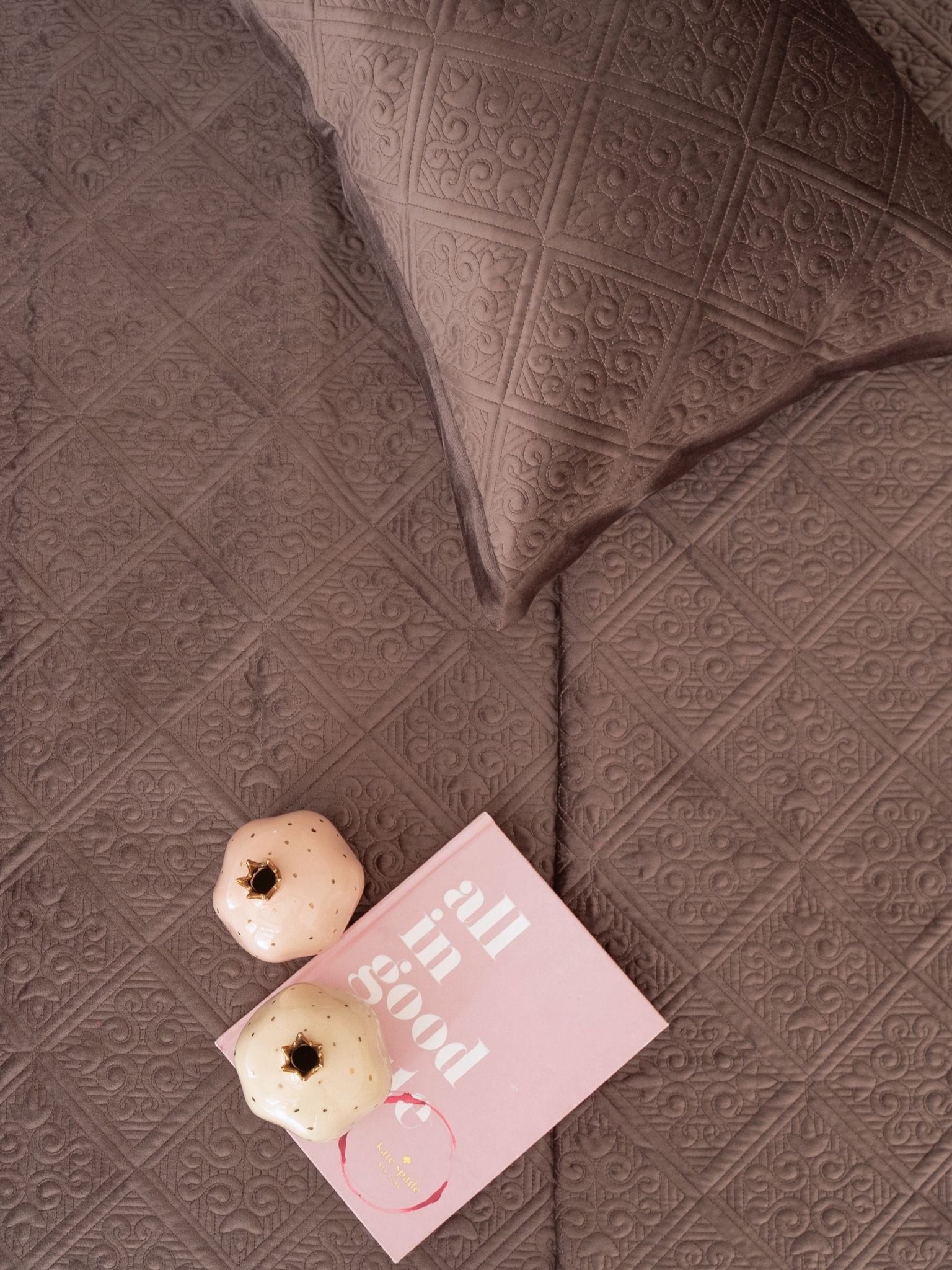 Sadyaska Fiona Mousse Velvet Set 1 Pcs Bedspread