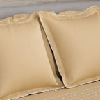 Sansaar by DDdecor Large Bedsheet Set with 2 Pillow Covers - Beadrow - Semolina - Embroidered - 1 Pc