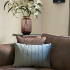 Sadyaska Decorative Sky Light Powder Blue Velvet 12x18 1 Pcs Cushion Cover