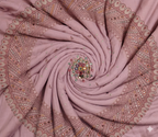 Spaces Shubha Banjara Heavenly Pink Traditional Embroidery Art 300TC Cotton Super King Bed Sheet Set | 1085773 Heavenly Pink