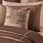 D'Decor Nazraana Ivy Rustic Oak Luxury 5-Piece Double Bedding Gift Set | Rich Velvet with Embroidered Abstract Art | NZ10 Rustic Oak