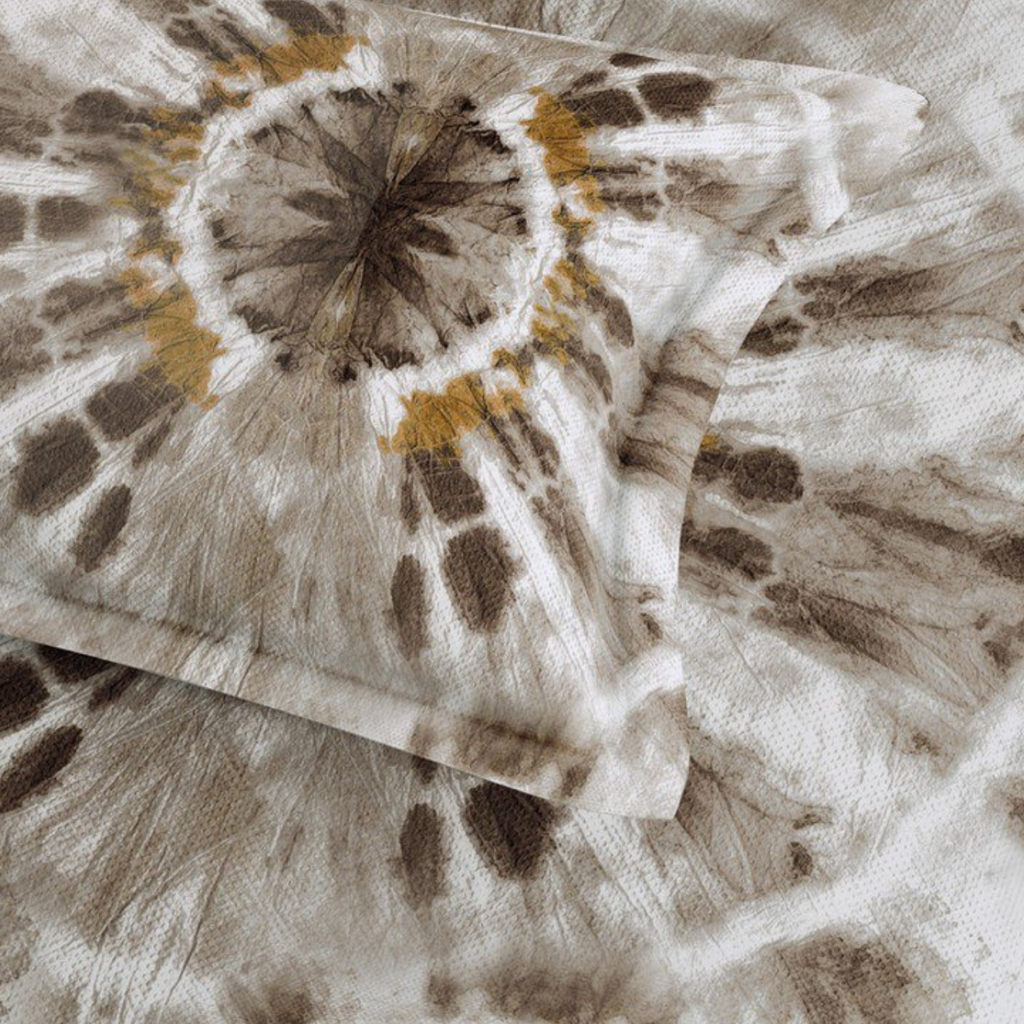 D'Decor Platinum AW25 Kaleido Dark Earth Abstract Digitally Printed 5-Piece Double Bedsheet Set | RP226 Kaleido Dark Earth