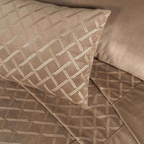 D'Decor Ragaa Sandstone Luxury 6-Piece Bedding Gift Set | Premium High-Density Embroidered Duvet Cover & Double Bedsheet | Sandstone