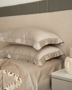 Sadyaska Eggshell Grey Tencel Set with Lace 1 Pcs Bedsheet
