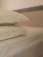 Sadyaska Vanilla Frost Premium Tencel Jacquard Set with Lace 1 Pcs Bedsheet