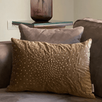 Sadyaska Decorative Sprinkle Camel Velvet 12x18 1 Pcs Cushion Cover