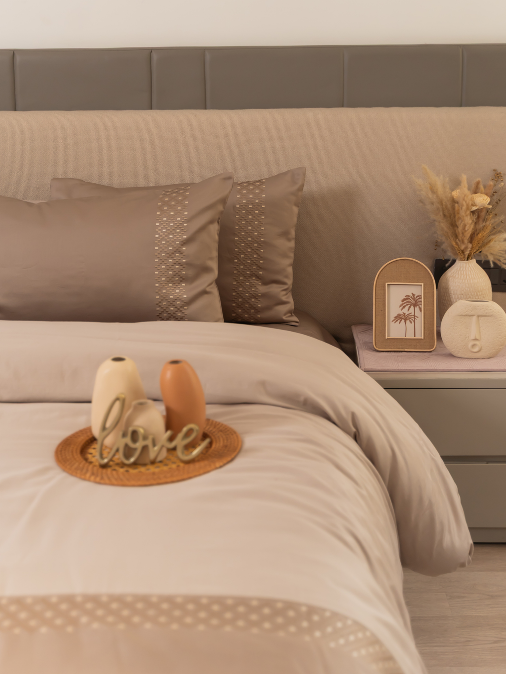 Sadyaska Tessa Mocha Beige Dreams 1 Pcs Duvet Cover Set