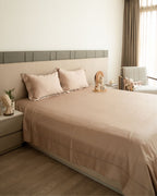 Sadyaska French Rose Tencel Set with Lace 1 Pcs Bedsheet