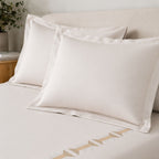 Sansaar by DDdecor Large Bedsheet Set with 2 Pillow Covers - Origami - Antarctica - Embroidered - 1 Pc