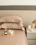 Sadyaska French Rose Tencel Set with Lace 1 Pcs Bedsheet