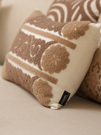Sadyaska Fantasia Oats Beige Deco Cotton Embroidered 12" X 18" 1 Pcs Cushion Cover