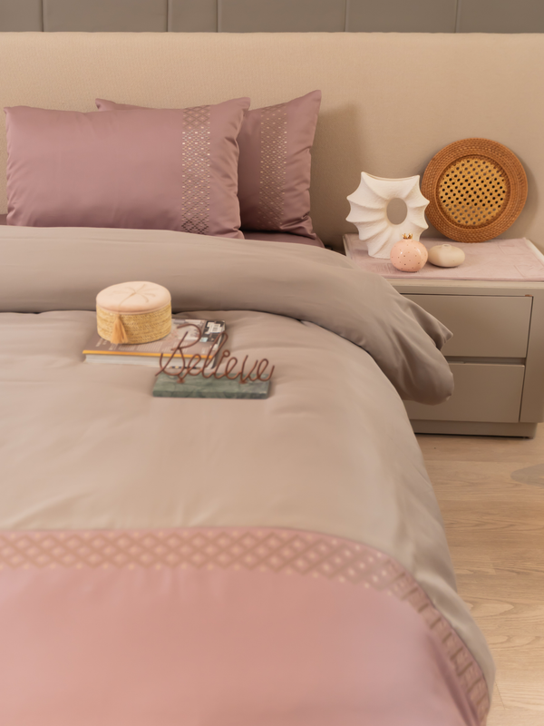 Sadyaska Tessa Old Rose Olive Grey Dreams 1 Pcs Duvet Cover Set
