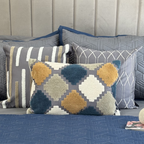 Sadyaska Nicobar Cotton Embroidered (Size : 12"X18") 1 Pcs Cushion Cover