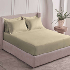 D'Decor Pearl Miraan Seedpearl Super Premium 5-Piece Bedsheet Set | 1000 TC Cotton Sateen with Elegant Embroidery | PE02 Seedpearl