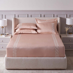 D'Decor Imperial II Stella Amberlight Elegant Embroidered 5-Piece Double Bedsheet Set | IP05 Amberlight