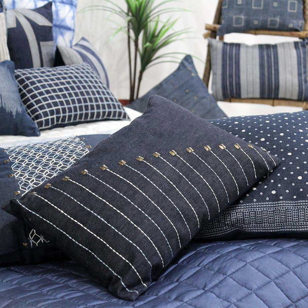 Sadyaska Virginia Denim 12X18(Inch) 1 Pcs Cushion Cover