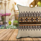 Sadyaska Printed Designer Cotton s Ivory Color (16" X 16")… 1 Pcs Cushion Cover