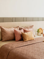 Sadyaska Isla Buff Velvet Set 1 Pcs Bedspread