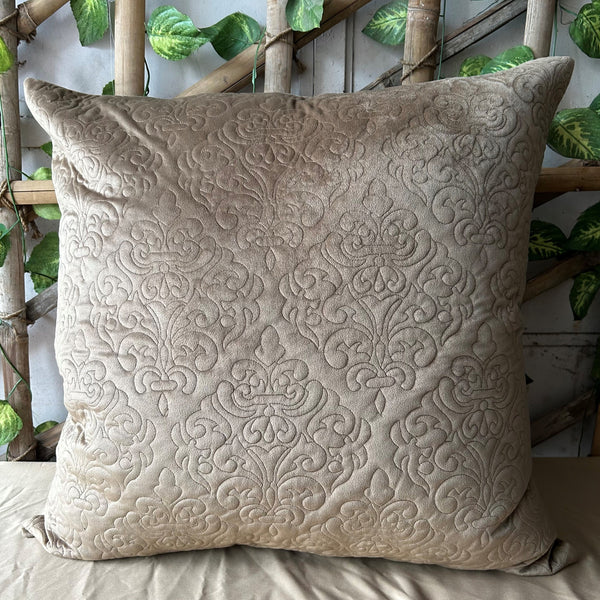 Sadyaska Camel Quilted Velvet 1 Pcs Euro Sham