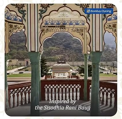 Bombay Dyeing Rani Ka Buag 7817 Heritage Floral 400TC Cotton Satin King Bedsheet Set | 7817 Sisodia Rani Baug