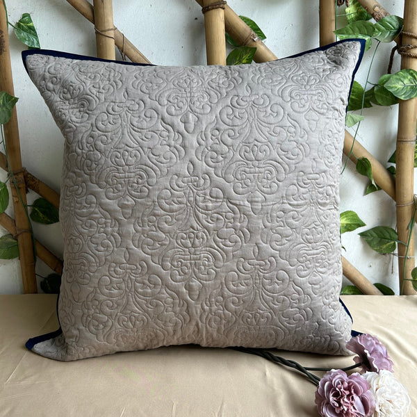 Sadyaska Olive Grey Quilted Cotton 1 Pcs Euro Sham