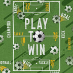 D'Decor Little Bratz Goal Striker | Football Field Green Sports Graphic Print 100% Cotton Kids Bedsheet Set