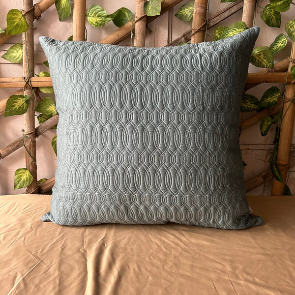 Sadyaska Teal Quilted Reversible Cotton 1 Pcs Euro Sham