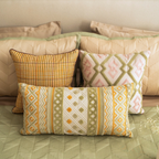 Sadyaska Folk Geo Cotton Embroidered 12x24 1 Pcs Cushion Cover